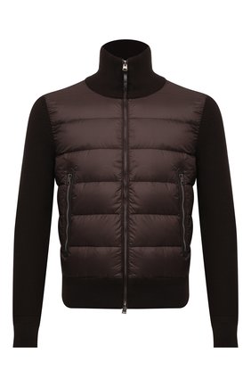 Мужской комбинированный кардиган TOM FORD коричневого цвета по цене 199500 руб., арт. BVM2F/TFK157 | Фото 1 Мужской комбинированный кардиган TOM FORD коричневого цвета, арт. BVM2F/TFK157 | Фото 1