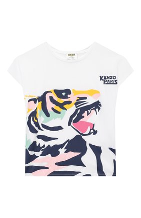 Детская хлопковая футболка KENZO разноцветного цвета по цене 4840 руб., арт. KR10268 | Фото 1 Детская хлопковая футболка KENZO разноцветного цвета, арт. KR10268 | Фото 1