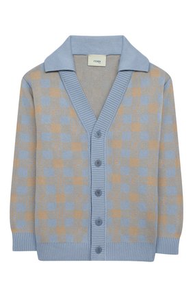 Детский хлопковый кардиган FENDI бежевого цвета по цене 72600 руб., арт. JMG070/A3TF/3A-6A | Фото 1 Детский хлопковый кардиган FENDI бежевого цвета, арт. JMG070/A3TF/3A-6A | Фото 1 (Материал внешний: Хлопок; Рукава: Длинные; Мальчики Кросс-КТ: Кардиган-одежда; Региональные ограничения белый список (Axapta Mercury): RU; Ростовка одежда: 4 года | 104 см, 5 лет | 110 см, 6 лет | 116 см)
