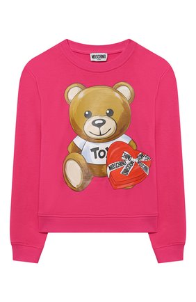 Детский хлопковый свитшот MOSCHINO KID фуксия цвета по цене 8675 руб., арт. HDF02M/LDA16/4A-8A | Фото 1 Детский хлопковый свитшот MOSCHINO KID фуксия цвета, арт. HDF02M/LDA16/4A-8A | Фото 1