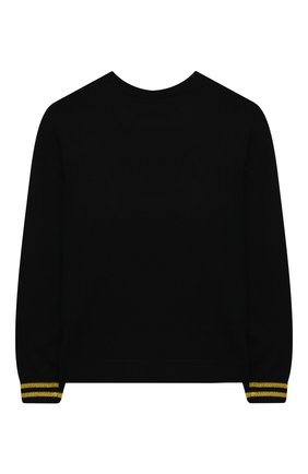 Детский хлопковый свитшот MOSCHINO KID черного цвета по цене 16600 руб., арт. HDW01D/LHE10/4A-8A | Фото 2 Детский хлопковый свитшот MOSCHINO KID черного цвета, арт. HDW01D/LHE10/4A-8A | Фото 2