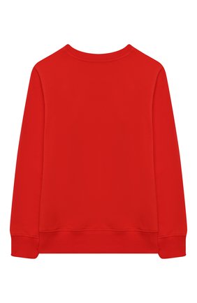 Детский хлопковый свитшот MOSCHINO KID красного цвета по цене 9950 руб., арт. HTF039/LDA22/10A-14A | Фото 2 Детский хлопковый свитшот MOSCHINO KID красного цвета, арт. HTF039/LDA22/10A-14A | Фото 2