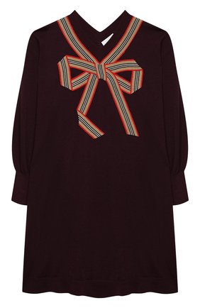 Детское шерстяное платье BURBERRY бордового цвета по цене 32400 руб., арт. 8031428 | Фото 1 Детское шерстяное платье BURBERRY бордового цвета, арт. 8031428 | Фото 1 (Рукава: Длинные; Материал внешний: Шерсть; Случай: Повседневный; Девочки Кросс-КТ: Платье-одежда; Ростовка одежда: 10 - 11 лет | 140 - 146см, 12 лет | 152 см, 16 лет | 164 см, 3 года | 98 см, 4 года | 104 см, 6 лет | 116 см, 8 лет | 128 см)