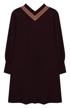 Детское шерстяное платье BURBERRY бордового цвета по цене 32400 руб., арт. 8031428 | Фото 2 Детское шерстяное платье BURBERRY бордового цвета, арт. 8031428 | Фото 2 (Рукава: Длинные; Материал внешний: Шерсть; Случай: Повседневный; Девочки Кросс-КТ: Платье-одежда; Ростовка одежда: 10 - 11 лет | 140 - 146см, 12 лет | 152 см, 16 лет | 164 см, 3 года | 98 см, 4 года | 104 см, 6 лет | 116 см, 8 лет | 128 см)