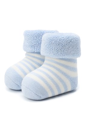 Детские хлопковые носки FALKE голубого цвета, арт. 10040. | Фото 1 (Материал: Текстиль, Хлопок)