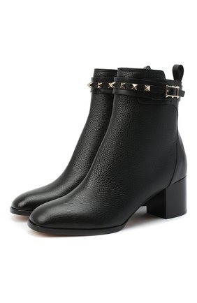 Кожаные ботильоны Valentino Garavani Rockstud | Фото №1 Кожаные ботильоны Valentino Garavani Rockstud | Фото №1