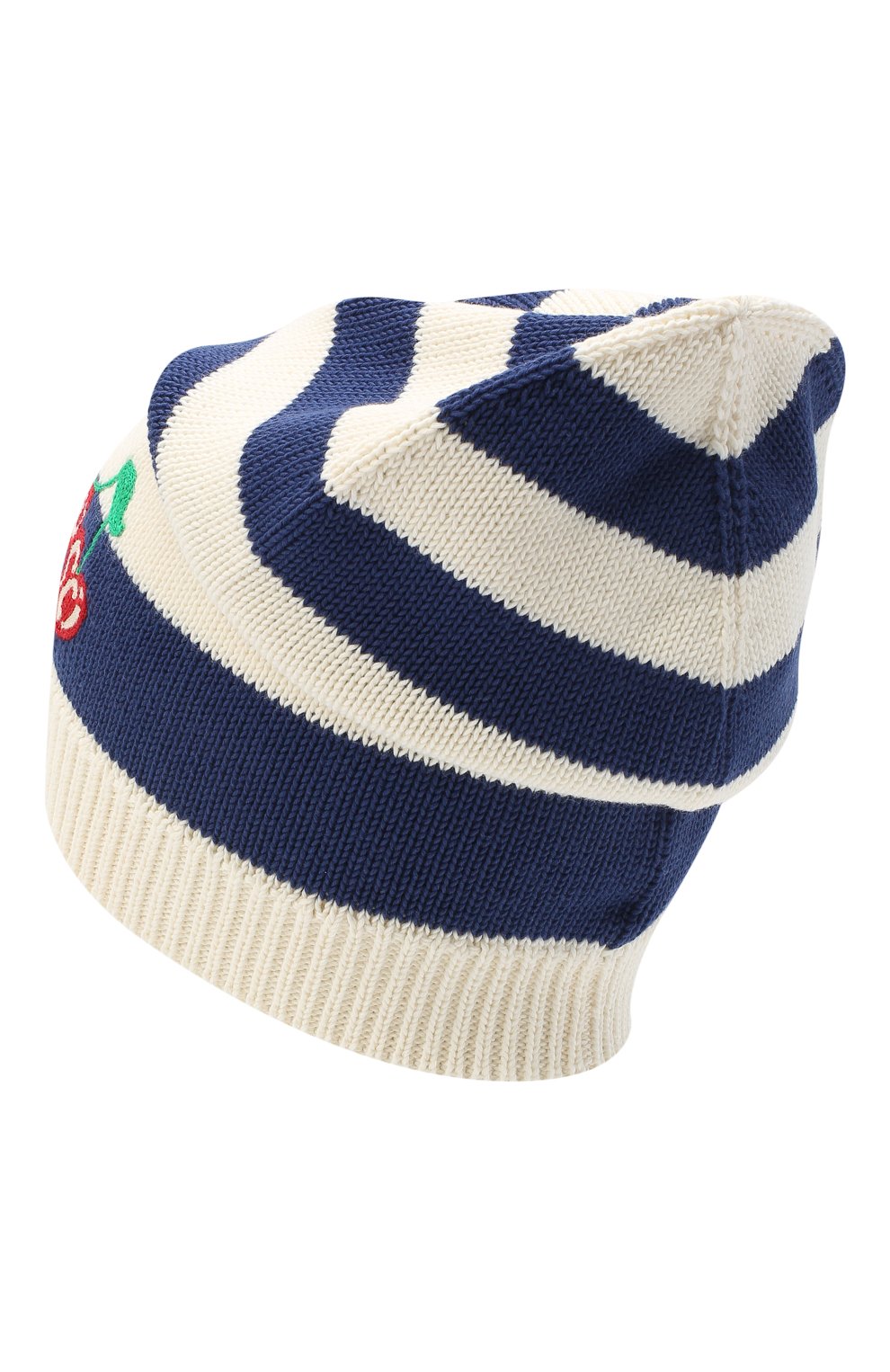 Женская хлопковая шапка GUCCI синего цвета, арт. 628095/3GF57 | Фото 2 (Материал: Текстиль, Хлопок; Региональные ограничения белый список (Axapta Mercury): RU)