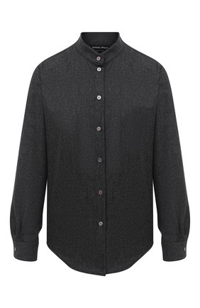 Женская шерстяная рубашка GIORGIO ARMANI темно-серого цвета по цене 79950 руб., арт. 0WHCCZ20/TZ639 | Фото 1 Женская шерстяная рубашка GIORGIO ARMANI темно-серого цвета, арт. 0WHCCZ20/TZ639 | Фото 1