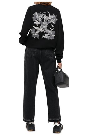 Женский хлопковый свитшот OFF-WHITE черного цвета по цене 55200 руб., арт. 0WBA055F20JER0061009 | Фото 2 Женский хлопковый свитшот OFF-WHITE черного цвета, арт. 0WBA055F20JER0061009 | Фото 2