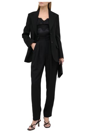 Женский топ из шелка и хлопка DOLCE & GABBANA черного цвета по цене 83700 руб., арт. F7W01T/FURAG | Фото 2 Женский топ из шелка и хлопка DOLCE & GABBANA черного цвета, арт. F7W01T/FURAG | Фото 2