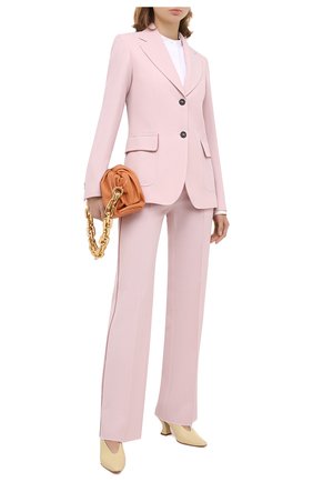 Женские шерстяные брюки GOLDEN GOOSE DELUXE BRAND светло-розового цвета по цене 41050 руб., арт. GWP00172.P000153 | Фото 2 Женские шерстяные брюки GOLDEN GOOSE DELUXE BRAND светло-розового цвета, арт. GWP00172.P000153 | Фото 2