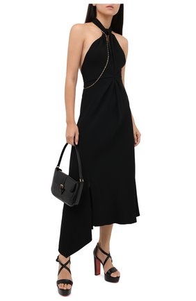 Женские кожаные босоножки loubi bee alta 130 CHRISTIAN LOUBOUTIN черного цвета по цене 68550 руб., арт. loubi bee alta 130 kid | Фото 2 Женские кожаные босоножки loubi bee alta 130 CHRISTIAN LOUBOUTIN черного цвета, арт. loubi bee alta 130 kid | Фото 2