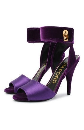 Женские текстильные босоножки TOM FORD фиолетового цвета по цене 79950 руб., арт. W2687T-TSA007 | Фото 1 Женские текстильные босоножки TOM FORD фиолетового цвета, арт. W2687T-TSA007 | Фото 1