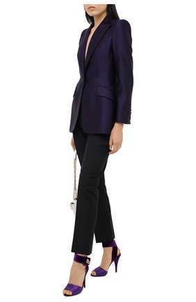 Женские текстильные босоножки TOM FORD фиолетового цвета по цене 79950 руб., арт. W2687T-TSA007 | Фото 2 Женские текстильные босоножки TOM FORD фиолетового цвета, арт. W2687T-TSA007 | Фото 2