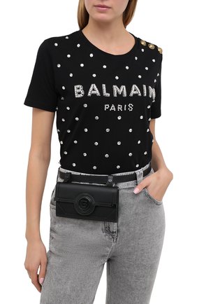 Женская поясная сумка BALMAIN черного цвета по цене 59950 руб., арт. UN1S552/LMJR | Фото 2 Женская поясная сумка BALMAIN черного цвета, арт. UN1S552/LMJR | Фото 2