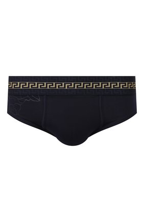 Мужские хлопковые брифы VERSACE темно-синего цвета по цене 5960 руб., арт. AUU02022/AC00058 | Фото 1 Мужские хлопковые брифы VERSACE темно-синего цвета, арт. AUU02022/AC00058 | Фото 1