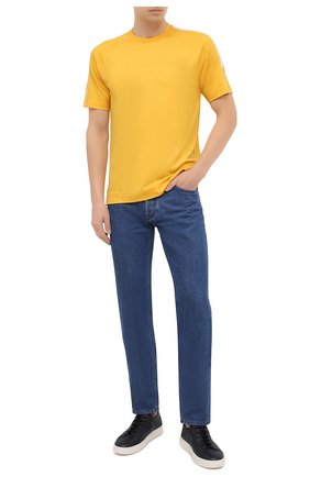 Мужская шерстяная футболка Z ZEGNA желтого цвета по цене 28600 руб., арт. VV390/ZZT705 | Фото 2 Мужская шерстяная футболка Z ZEGNA желтого цвета, арт. VV390/ZZT705 | Фото 2