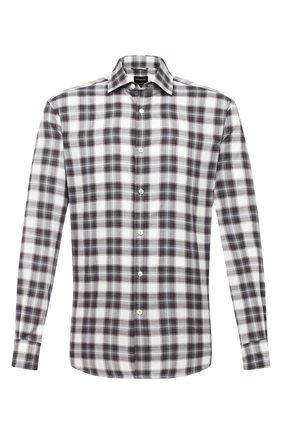 Мужская хлопковая рубашка ERMENEGILDO ZEGNA серого цвета по цене 33950 руб., арт. UVX21/SRF5 | Фото 1 Мужская хлопковая рубашка ERMENEGILDO ZEGNA серого цвета, арт. UVX21/SRF5 | Фото 1