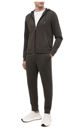 Мужская хлопковая толстовка ERMENEGILDO ZEGNA хаки цвета по цене 76450 руб., арт. UV550/815R | Фото 2 Мужская хлопковая толстовка ERMENEGILDO ZEGNA хаки цвета, арт. UV550/815R | Фото 2