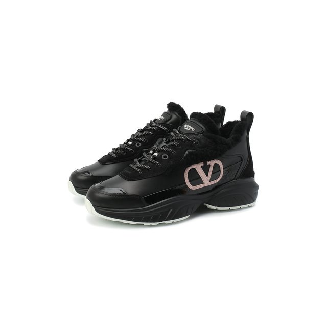 Кожаные кроссовки Shegoes Valentino