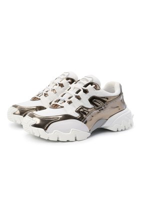 Женские кожаные кроссовки climbers VALENTINO серебряного цвета по цене 62350 руб., арт. UW2S0U78/JIE | Фото 1 Женские кожаные кроссовки climbers VALENTINO серебряного цвета, арт. UW2S0U78/JIE | Фото 1