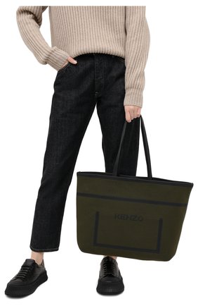 Женский сумка KENZO хаки цвета по цене 27950 руб., арт. FA62SA409F04 | Фото 2 Женский сумка KENZO хаки цвета, арт. FA62SA409F04 | Фото 2