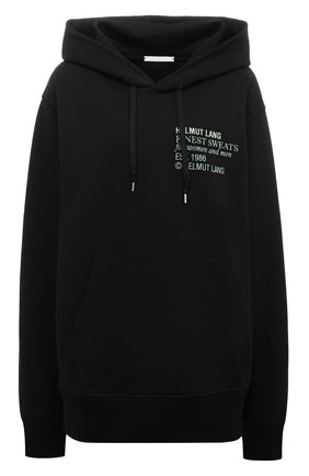 Женский хлопковое худи HELMUT LANG черного цвета по цене 28850 руб., арт. K06DW505 | Фото 1 Женский хлопковое худи HELMUT LANG черного цвета, арт. K06DW505 | Фото 1