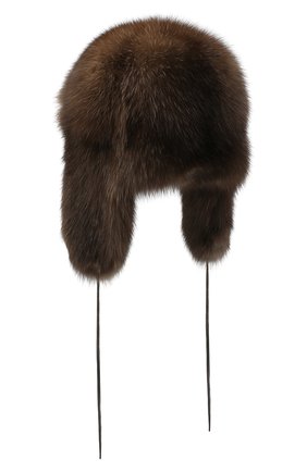 Женская шапка-ушанка из меха соболя FURLAND коричневого цвета по цене 312000 руб., арт. 0098001910030100000 | Фото 2 Женская шапка-ушанка из меха соболя FURLAND коричневого цвета, арт. 0098001910030100000 | Фото 2