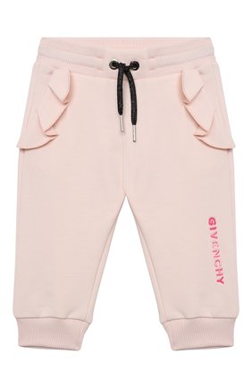 Детские хлопковые джоггеры GIVENCHY светло-розового цвета по цене 15630 руб., арт. H04089 | Фото 1 Детские хлопковые джоггеры GIVENCHY светло-розового цвета, арт. H04089 | Фото 1