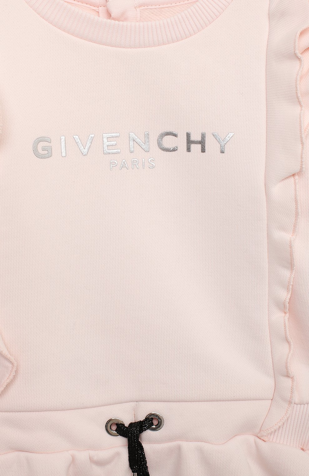Женский хлопковое платье GIVENCHY светло-розового цвета, арт. H02061 | Фото 3 (Ростовка одежда: 18 мес | 86 см, 36 мес | 98 см)