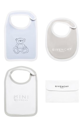 Детский комплект из трех нагрудников GIVENCHY голубого цвета по цене 15100 руб., арт. H98087 | Фото 1 Детский комплект из трех нагрудников GIVENCHY голубого цвета, арт. H98087 | Фото 1 (Материал: Текстиль, Хлопок; Региональные ограничения белый список (Axapta Mercury): RU)