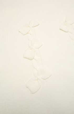 Детского шерстяное одеяло BABY T белого цвета, арт. 20AI102C0IMB | Фото 2 (Материал: Шерсть, Текстиль)