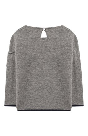 Детский кашемировый пуловер OSCAR ET VALENTINE серого цвета, арт. PUL01ROCKS | Фото 2 (Региональные ограничения белый список (Axapta Mercury): RU; Кросс-КТ НВ: Пуловеры; Ростовка одежда: 18 мес | 86 см, 2 года | 92 см)