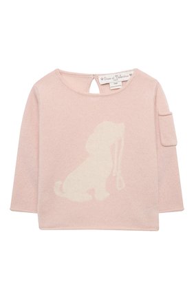 Детский кашемировый пуловер OSCAR ET VALENTINE розового цвета, арт. PUL01DOGS | Фото 1 (Ростовка одежда: 12 мес | 80 см, 18 мес | 86 см, 2 года | 92 см, 0 - 3 мес | 50 - 60 см, 6 мес | 68 см, 9 мес | 74 см)