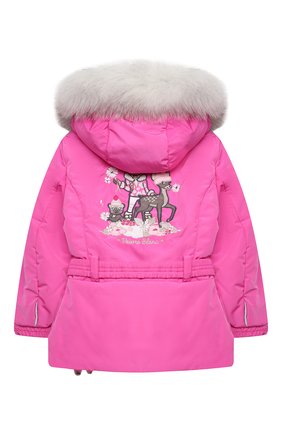 Детская куртка с капюшоном POIVRE BLANC фуксия цвета по цене 28800 руб., арт. 279633 | Фото 2 Детская куртка с капюшоном POIVRE BLANC фуксия цвета, арт. 279633 | Фото 2