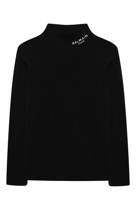 Детская хлопковая водолазка BALMAIN черного цвета по цене 37000 руб., арт. 6N9570/NF280/4-10 | Фото 1 Детская хлопковая водолазка BALMAIN черного цвета, арт. 6N9570/NF280/4-10 | Фото 1 (Рукава: Длинные; Материал внешний: Хлопок; Кросс-КТ: водолазка; Региональные ограничения белый список (Axapta Mercury): RU; Ростовка одежда: 10 - 11 лет | 140 - 146см, 6 лет | 116 см, 8 лет | 128 см)