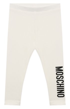Детские хлопковые леггинсы MOSCHINO бежевого цвета по цене 2960 руб., арт. MJP02B/LBA11 | Фото 1 Детские хлопковые леггинсы MOSCHINO бежевого цвета, арт. MJP02B/LBA11 | Фото 1