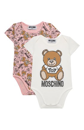Детское комплект из двух боди MOSCHINO розового цвета по цене 9950 руб., арт. MQY017/LAB19 | Фото 1 Детское комплект из двух боди MOSCHINO розового цвета, арт. MQY017/LAB19 | Фото 1