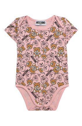 Детское комплект из двух боди MOSCHINO розового цвета по цене 9950 руб., арт. MQY017/LAB19 | Фото 2 Детское комплект из двух боди MOSCHINO розового цвета, арт. MQY017/LAB19 | Фото 2