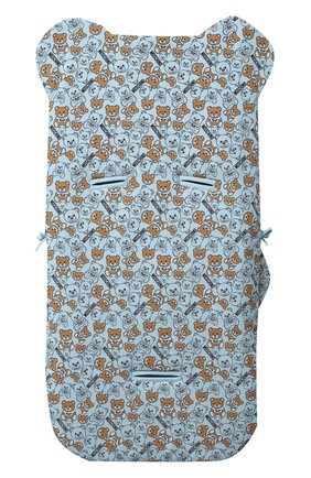 Детский хлопковый конверт MOSCHINO голубого цвета по цене 19150 руб., арт. MUE00C/LDB46 | Фото 2 Детский хлопковый конверт MOSCHINO голубого цвета, арт. MUE00C/LDB46 | Фото 2