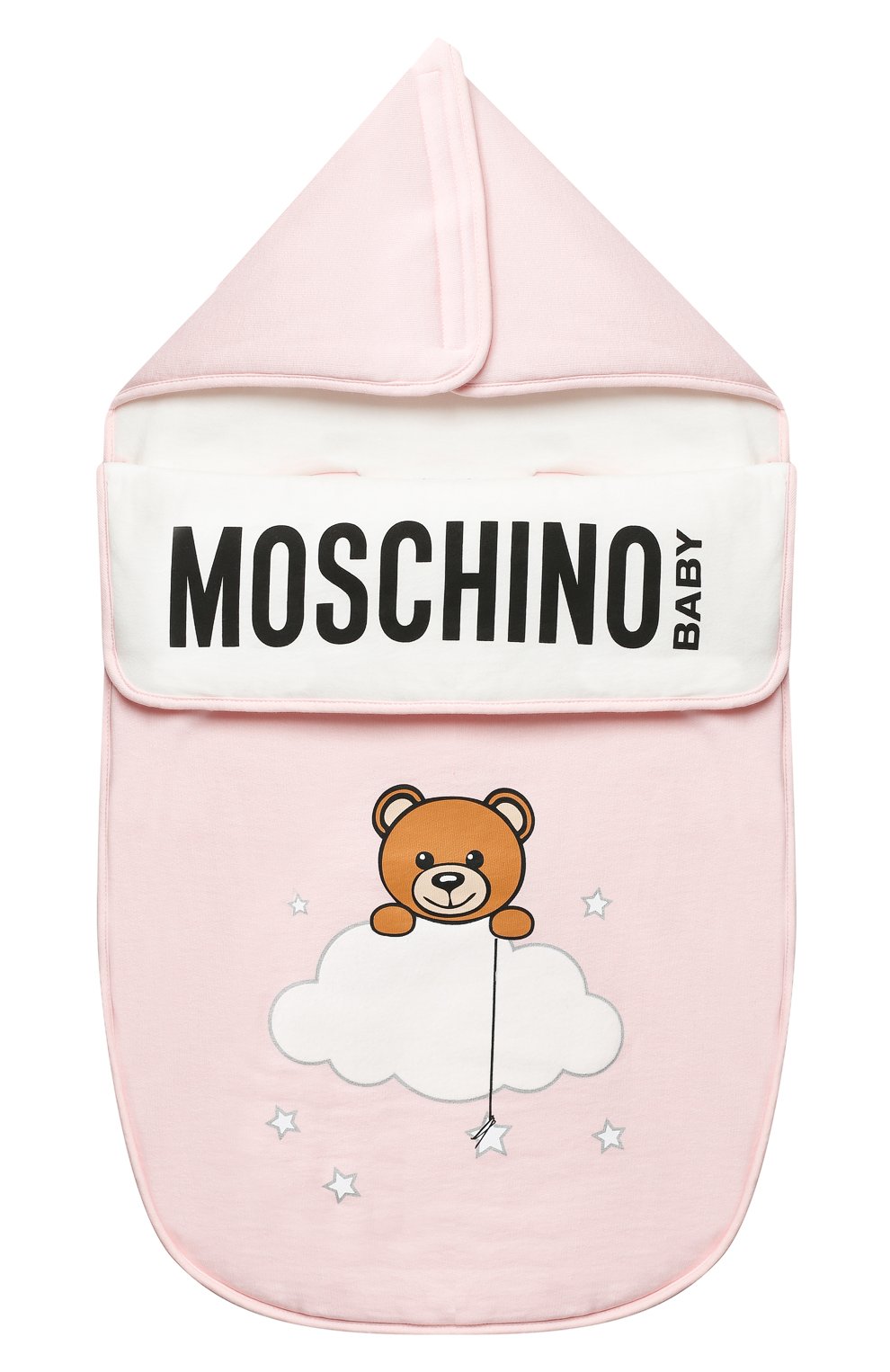 Детский хлопковый конверт MOSCHINO розового цвета, арт. MZE005/LCE00 | Фото 1