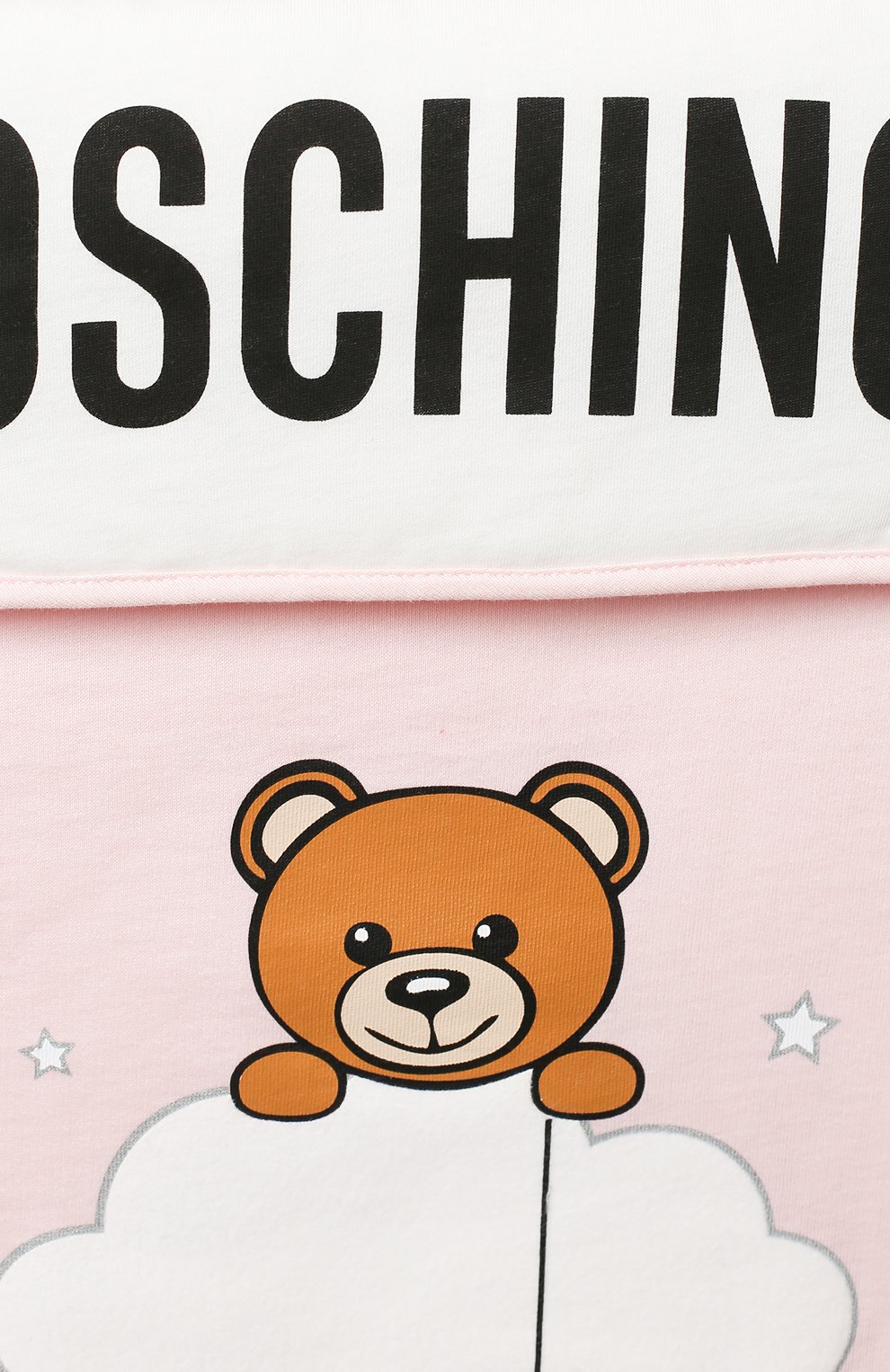 Детский хлопковый конверт MOSCHINO розового цвета по цене 18400 руб., арт. MZE005/LCE00 | Фото 3 Детский хлопковый конверт MOSCHINO розового цвета, арт. MZE005/LCE00 | Фото 3