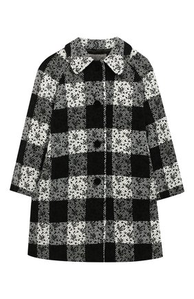 Детское пальто ERMANNO SCERVINO черно-белого цвета по цене 49950 руб., арт. 47I CP07 SC0/10-16 | Фото 1 Детское пальто ERMANNO SCERVINO черно-белого цвета, арт. 47I CP07 SC0/10-16 | Фото 1