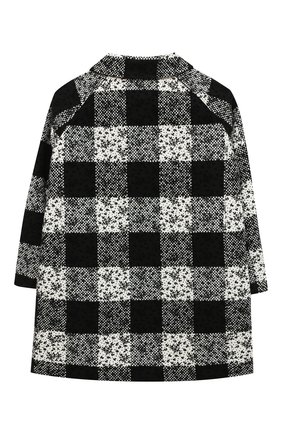 Детское пальто ERMANNO SCERVINO черно-белого цвета по цене 49950 руб., арт. 47I CP07 SC0/10-16 | Фото 2 Детское пальто ERMANNO SCERVINO черно-белого цвета, арт. 47I CP07 SC0/10-16 | Фото 2