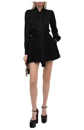 Женская шелковая блузка DOLCE & GABBANA черного цвета по цене 89950 руб., арт. F5N80T/FJ1IC | Фото 2 Женская шелковая блузка DOLCE & GABBANA черного цвета, арт. F5N80T/FJ1IC | Фото 2