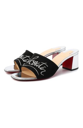 Женские кожаные мюли dear home 55 CHRISTIAN LOUBOUTIN черного цвета по цене 63950 руб., арт. dear home 55 vv/sp | Фото 1 Женские кожаные мюли dear home 55 CHRISTIAN LOUBOUTIN черного цвета, арт. dear home 55 vv/sp | Фото 1
