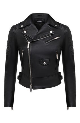 Женская кожаная куртка DSQUARED2 черного цвета по цене 149500 руб., арт. S75AM0800/SY1491 | Фото 1 Женская кожаная куртка DSQUARED2 черного цвета, арт. S75AM0800/SY1491 | Фото 1