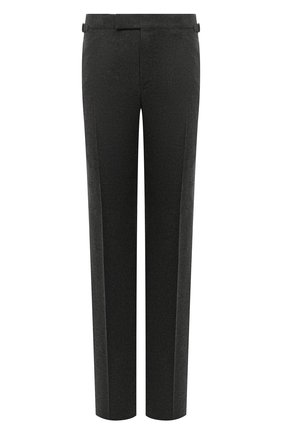 Мужские шерстяные брюки TOM FORD темно-серого цвета, арт. Q31R11/610043 | Фото 1 (Длина (брюки, джинсы): Стандартные; Материал подклада: Купро; Материал внешний: Шерсть; Случай: Повседневный; Стили: Классический; Региональные ограничения белый список (Axapta Mercury): RU)