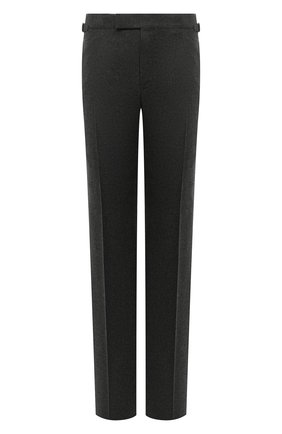 Мужские шерстяные брюки TOM FORD темно-серого цвета по цене 109000 руб., арт. Q31R11/610043 | Фото 1 Мужские шерстяные брюки TOM FORD темно-серого цвета, арт. Q31R11/610043 | Фото 1 (Длина (брюки, джинсы): Стандартные; Материал подклада: Купро; Материал внешний: Шерсть; Случай: Повседневный; Стили: Классический; Региональные ограничения белый список (Axapta Mercury): RU)