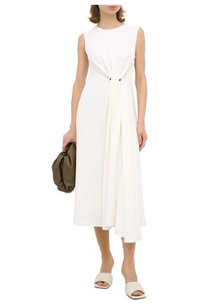 Женское платье из вискозы VICTORIA BECKHAM белого цвета по цене 149500 руб., арт. 1320WDR001616A | Фото 2 Женское платье из вискозы VICTORIA BECKHAM белого цвета, арт. 1320WDR001616A | Фото 2